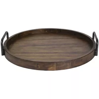 Uttermost - Reine Round Wooden Tray - 18749