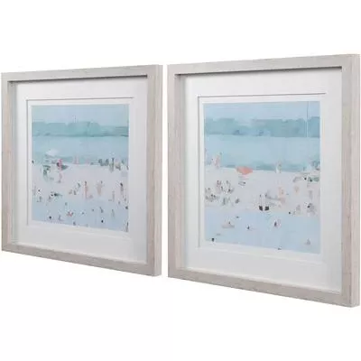 Uttermost - Sea Glass Sandbar Framed Prints - Set of 2 - 33695