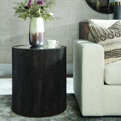 Uttermost - Sequoia Mirrored Drum Table - 25289