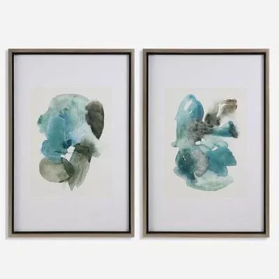 Uttermost - Set of 2 Blueprints Watercolor Prints - 32291