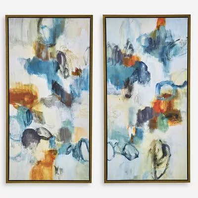 Uttermost - Set of 2 Casual Moments Framed Abstract Art - 32325