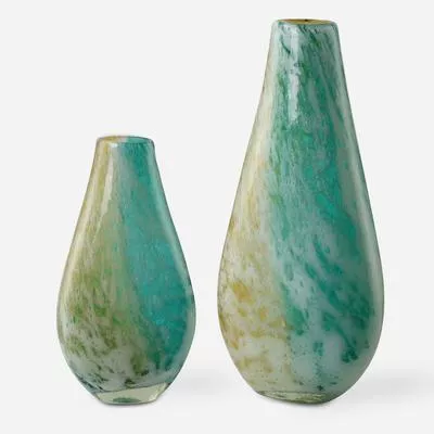 Uttermost - Set of 2 High Tide Glass Vases - 18157