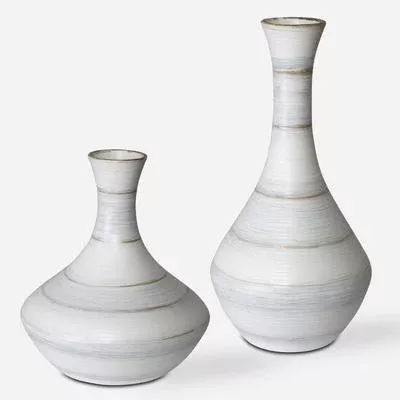 Uttermost - Set of 2 Potter Fluted Striped Vases - 17964