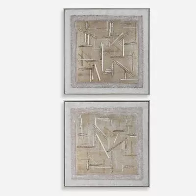 Uttermost - Set of 2 "Unpredictable" Hand Painted Canvases - 32357