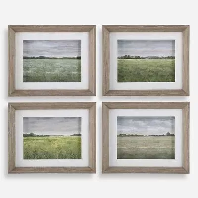 Uttermost - Set of 4 Quiet Meadows Framed Prints - 32317