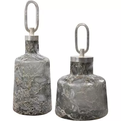 Uttermost - Storm Art Glass Bottles - Set of 2 - 17840