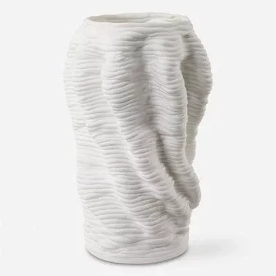 Uttermost - Stratified Vase - Matte White - 18151