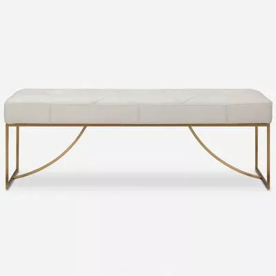 Uttermost - Swale Leather Bench - 23843