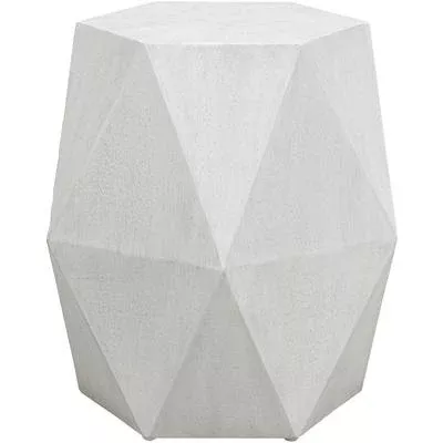Uttermost - Volker Geometric Accent Table - White - 25273