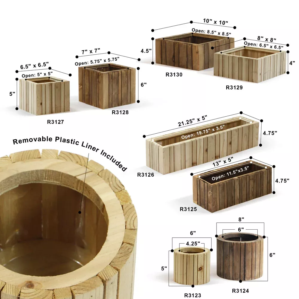 Vertical Slat Wood Box