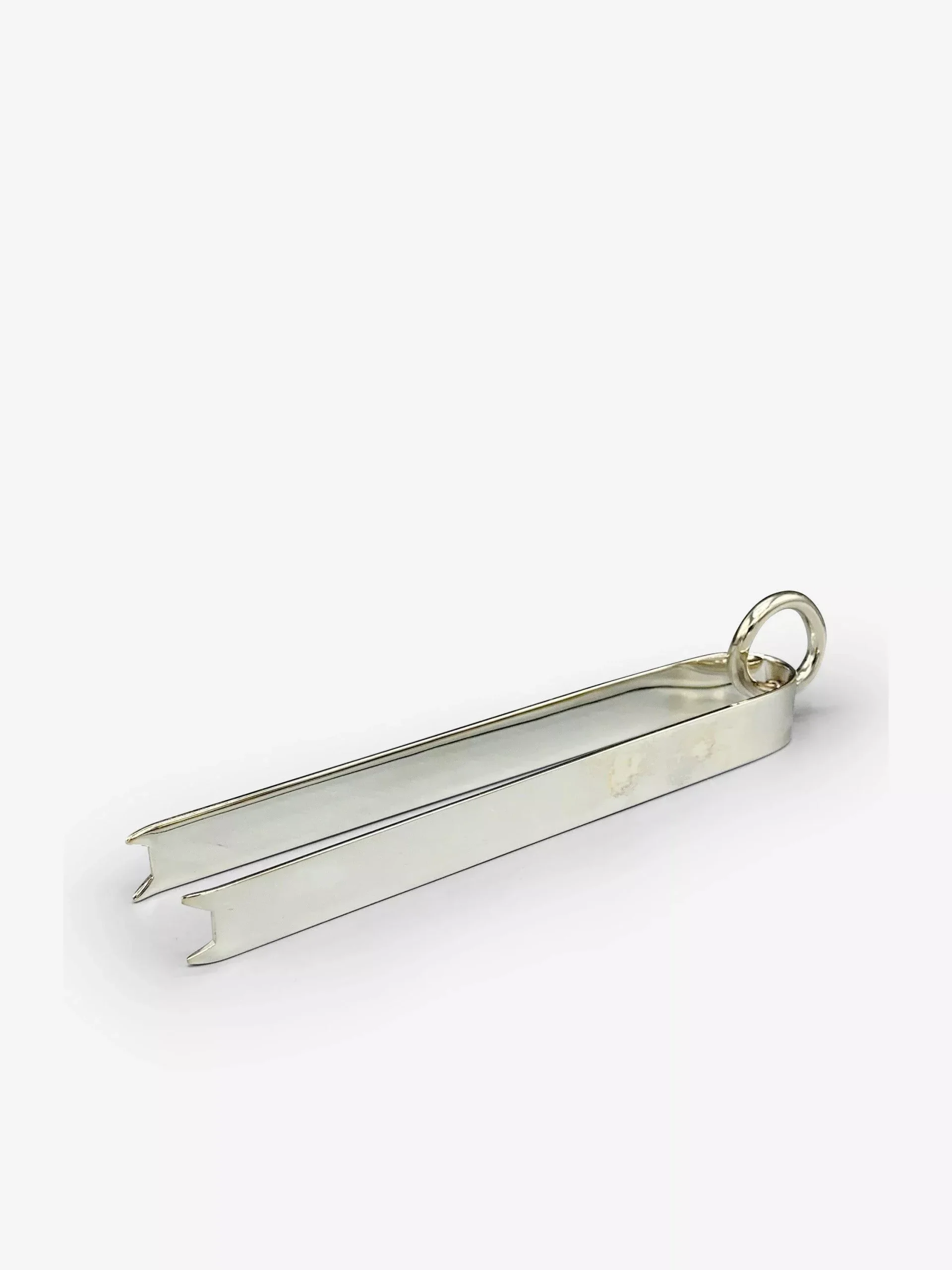 Vertigo Ice Tongs in Silver Plate