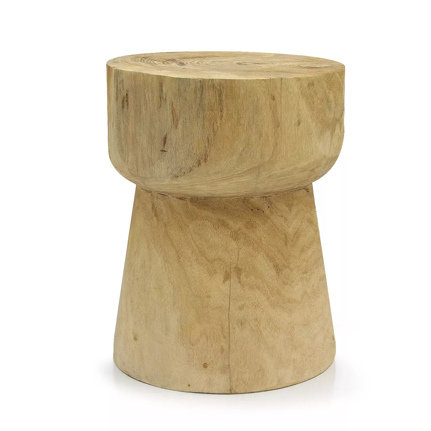 Verve Natural Wood Side Table Display Stand