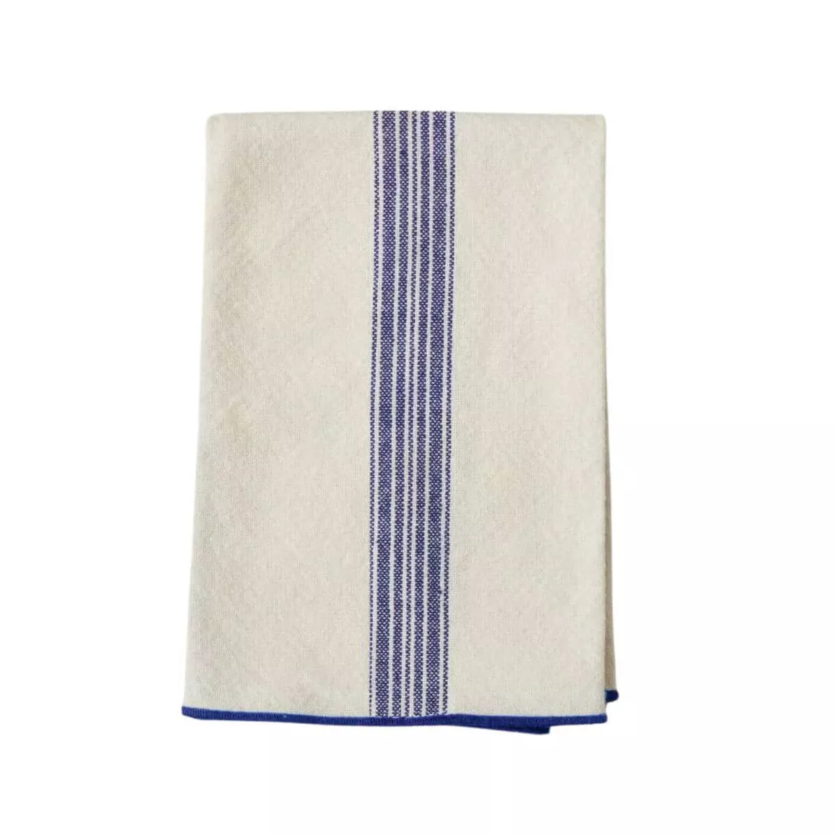 Vintage Navy Blue Stripe Dinner Napkins, Set of 4