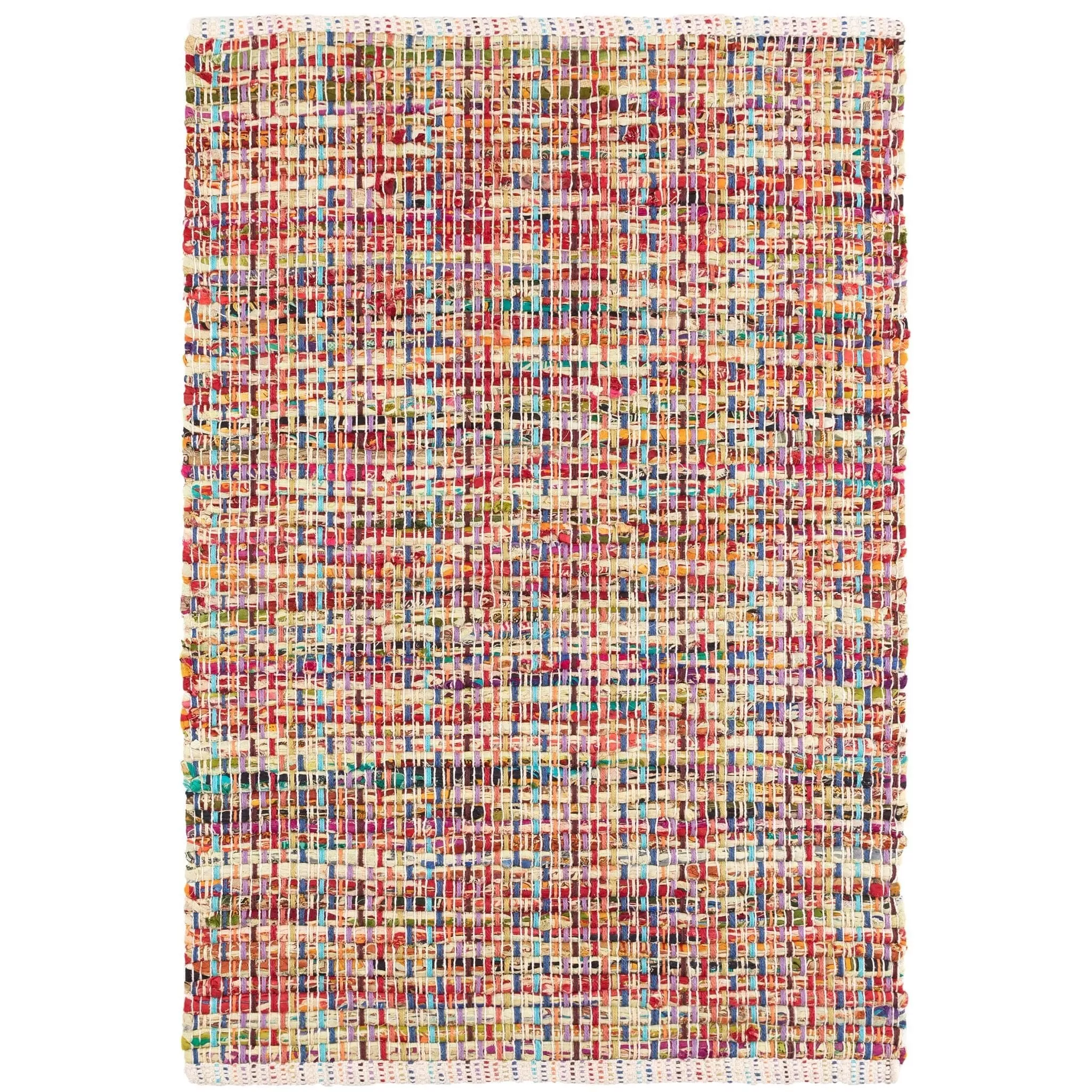 Vista Chindi Handwoven Cotton Rug - Multi