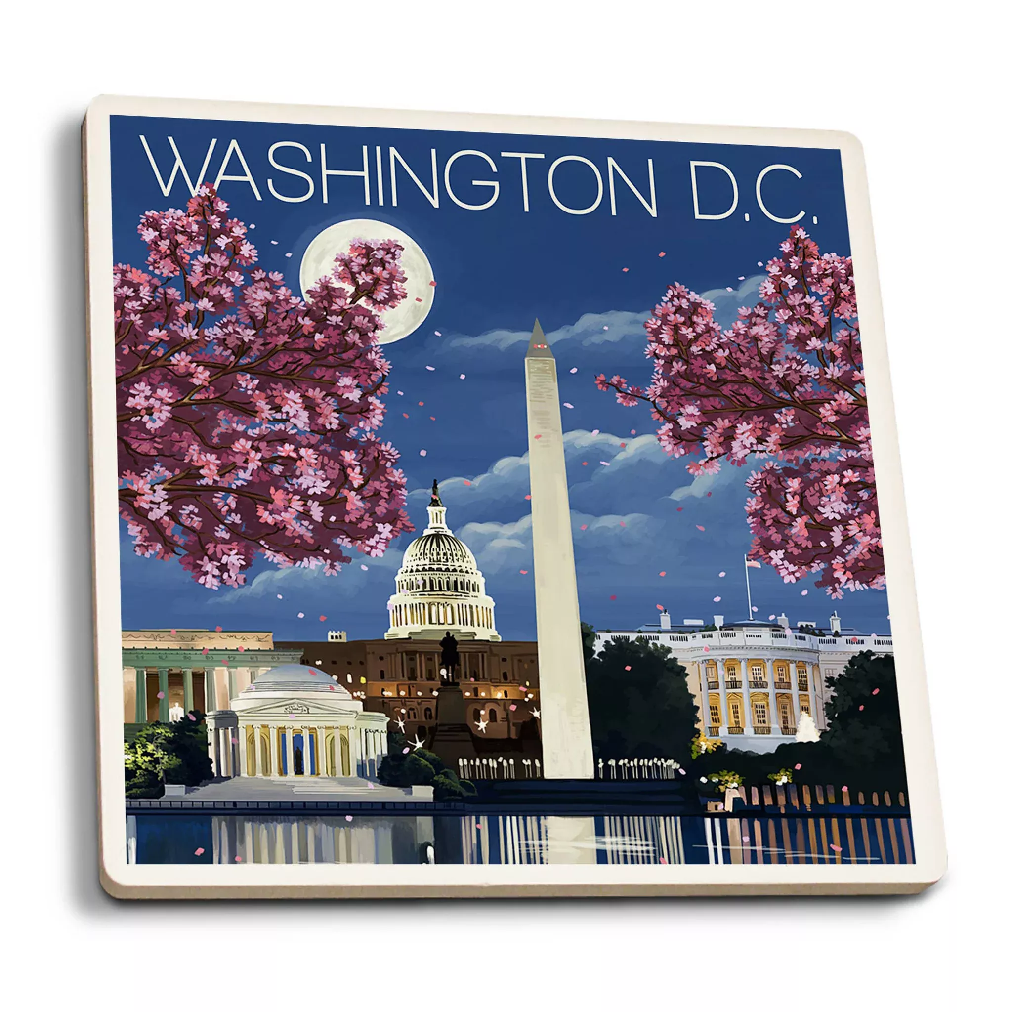 Washington D.C. Landmarks Ceramic Drink Coaster