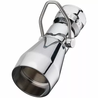 Water-Saver Shower Head, Fixed Mount, Chrome-Plated Brass