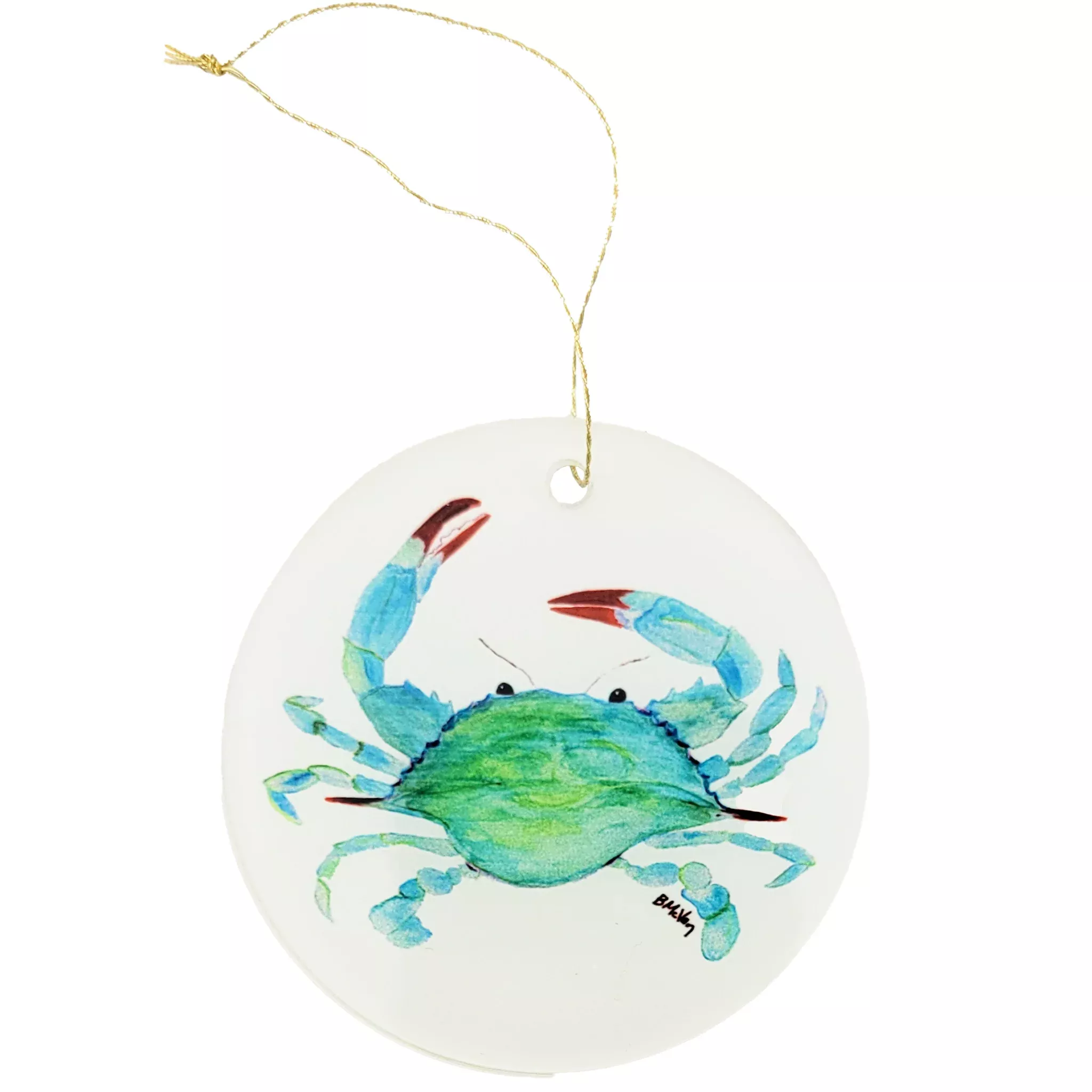 Watercolor Crab Ornament