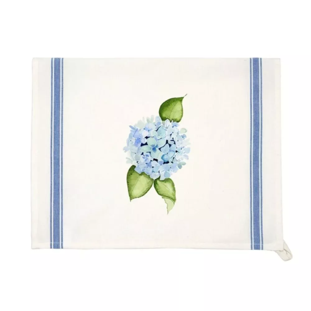 Watercolor Hydrangea Tea Towel