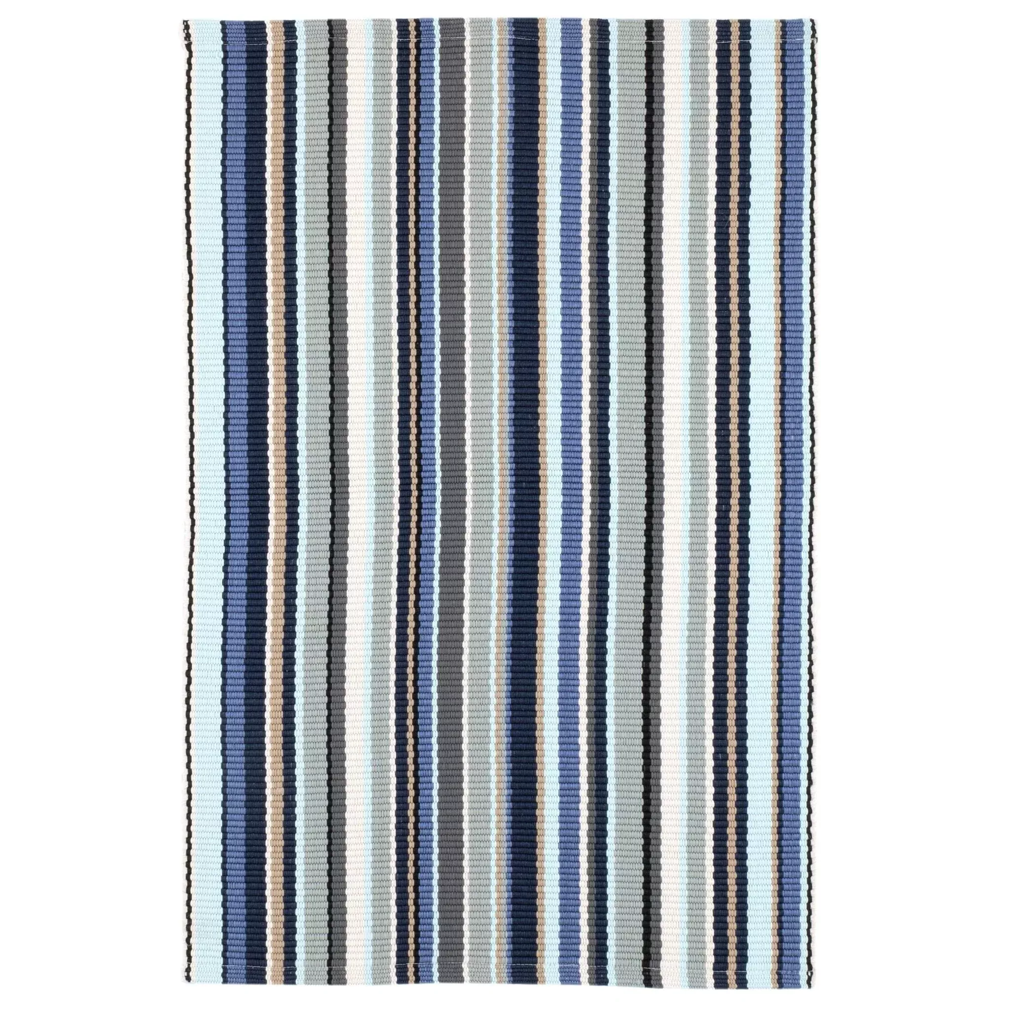 Westbrook Stripe Blue Handwoven Indoor/Outdoor Rug