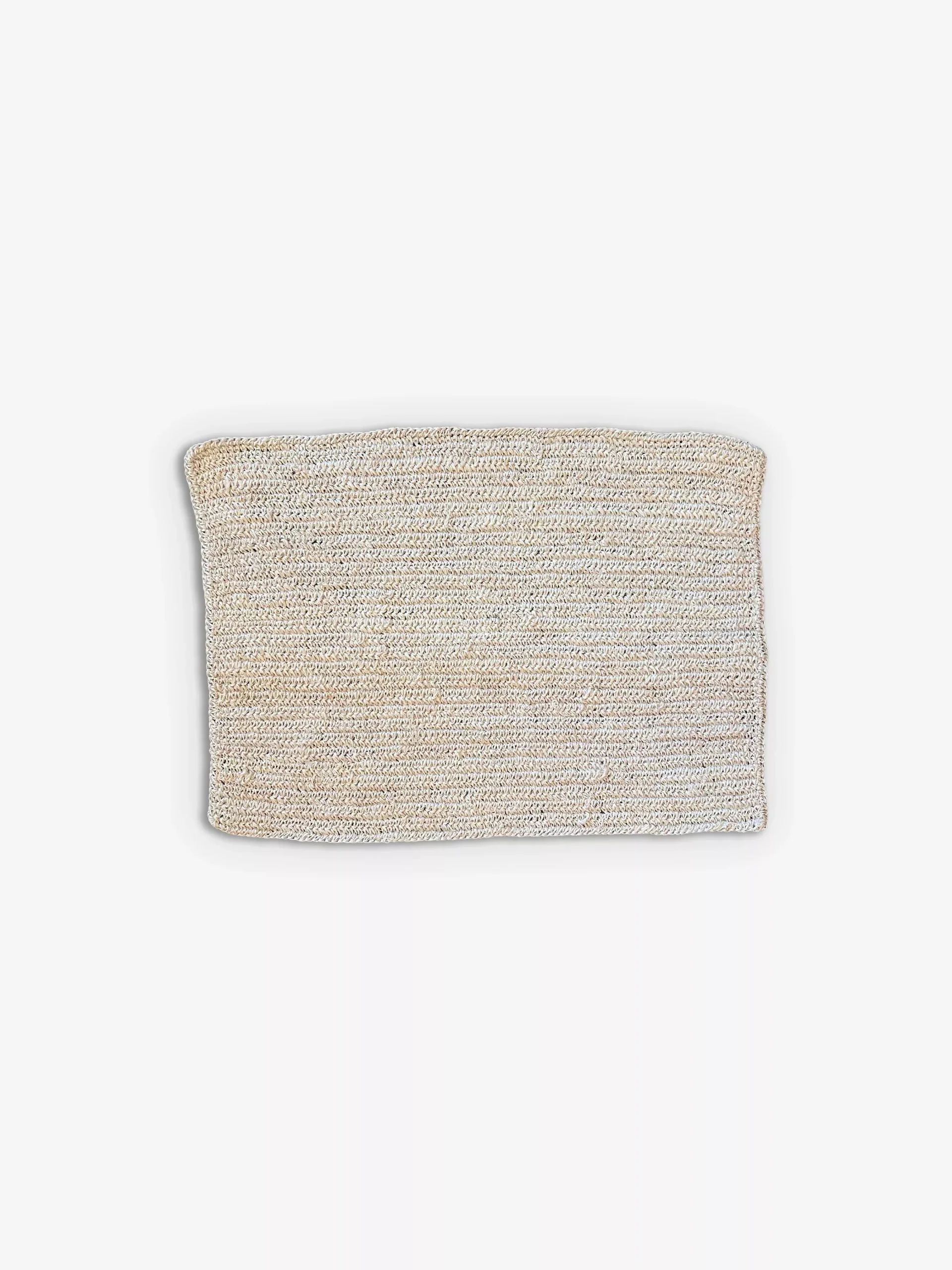White Abaca Crochet Placemat