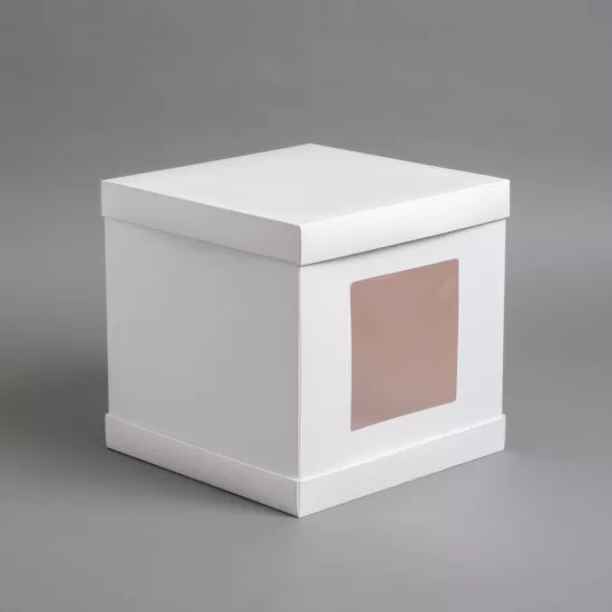White cake box with window 300*300*300