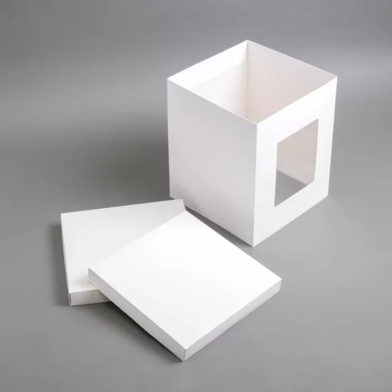 White cake box with window 300*300*450