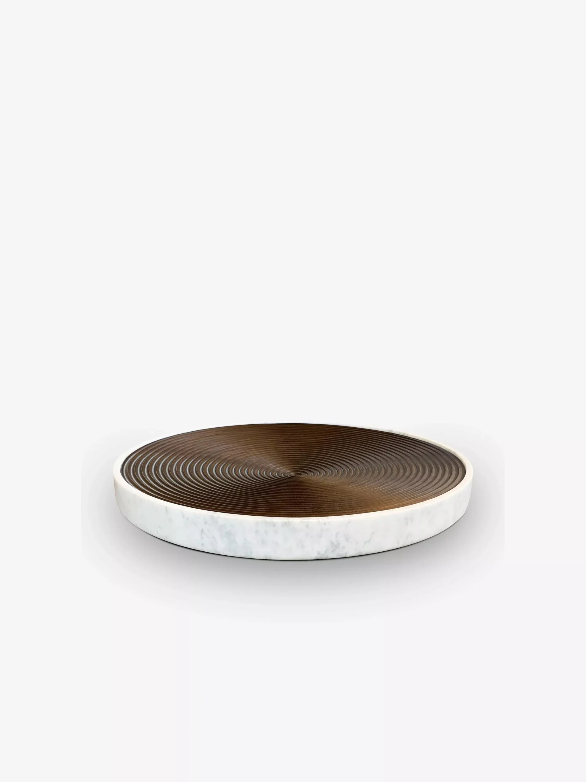 White Carrara Marble Spinner Fruitbowl in