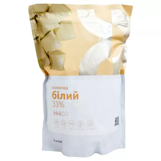 White chocolate 33% COOKIT cubes, 1 kg