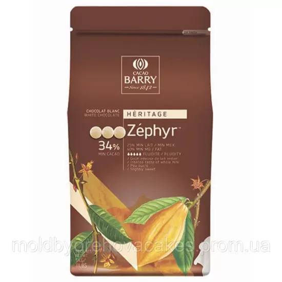 White chocolate Cacao Barry Zephyr 34% 1 kg