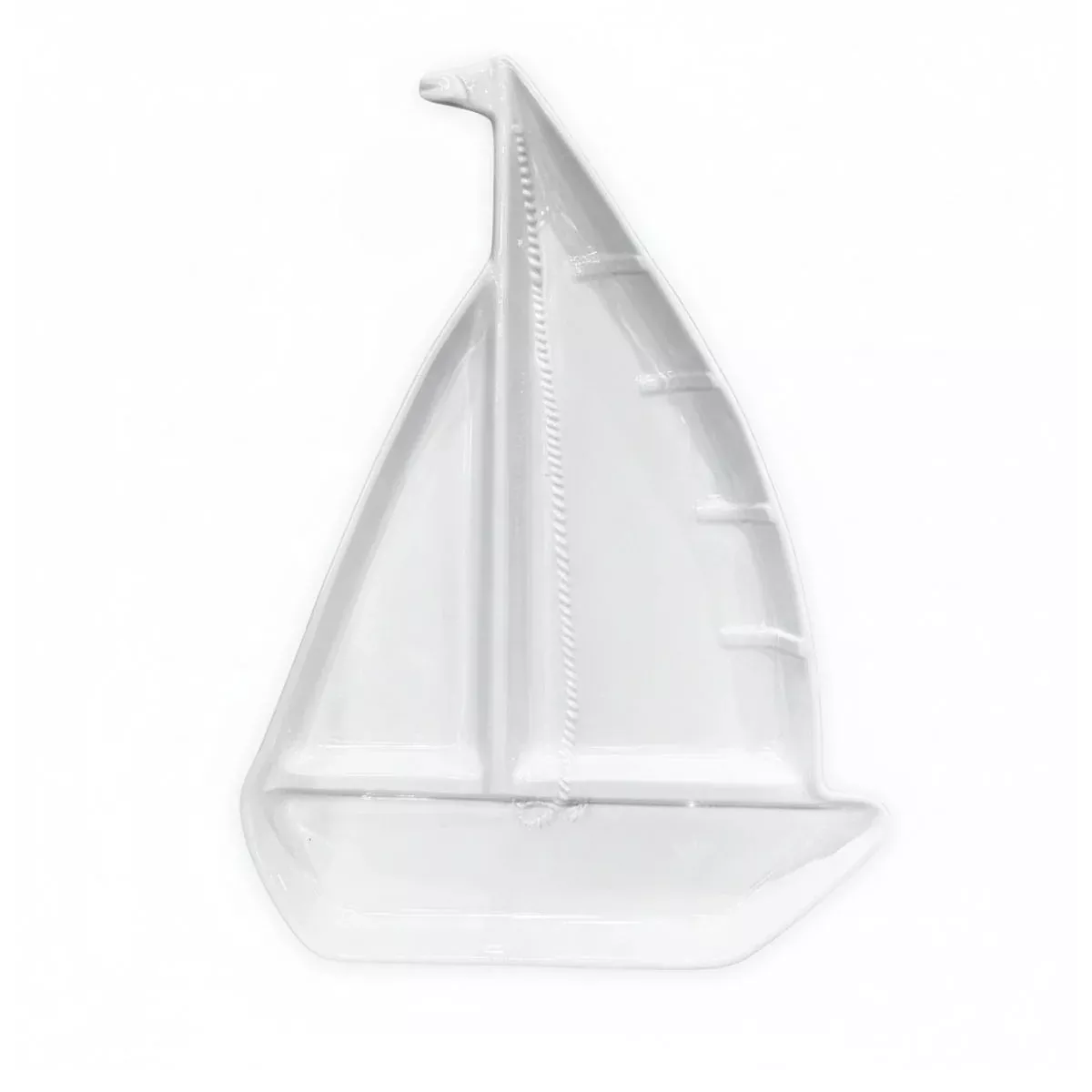White Sailboat Chip & Dip Platter