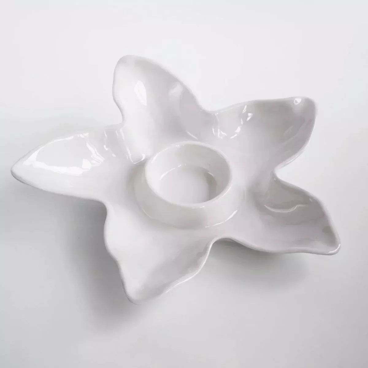 White Starfish Chip & Dip Platter, 16"