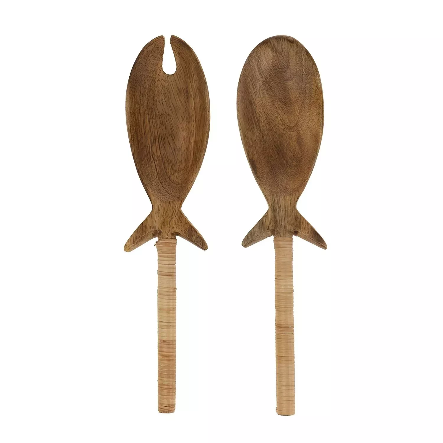 Wooden Fish Servers, Set of 2